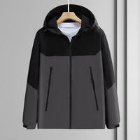Veste parka unisexe Baisiki décontractée, coupe-vent, imperméable, respirante, écologique, avec blocs de couleur, capuche et poignets ajustables