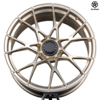 Jantes à rayons forgées en bronze doré DW Modified Trilobite 17 18 19 20 pouces, compatibles avec Porsche 718 Spyder RS