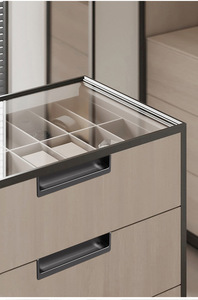 Hidden <b>Latch</b> Pull Handle with Tactile Surface Groove, Embedded Invisible Cabinet Door Handle for Furniture - Product Image 5