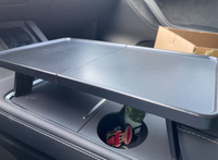 Tablette de voiture Tesla Model 3 Y en bois composite/PC, plateau pliable pour ordinateur portable, accessoires intérieurs pour console centrale et volant