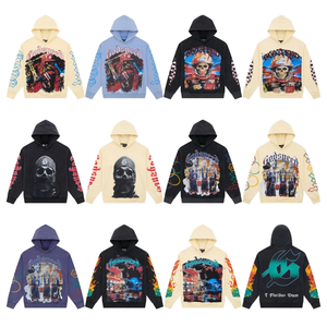 Sweat à capuche pour homme de marque, 100% coton de haute qualité, pull vintage personnalisé, streetwear lourd, broderie 3D, col à capuche - Product Image 1