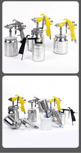 Pistola de Pulverización Neumática Manual de Aleación de Aluminio para Pintura Automotriz, Alta Atomización y Alta Presión, Recipiente Superior e Inferior - Product Image 5