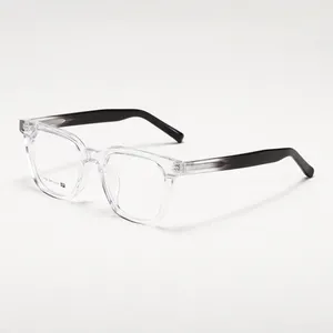 2024 Alta Qualidade Acetato Transparente Quadro Moda Óculos Quadro dos homens e das mulheres Óculos Ópticos Quadro