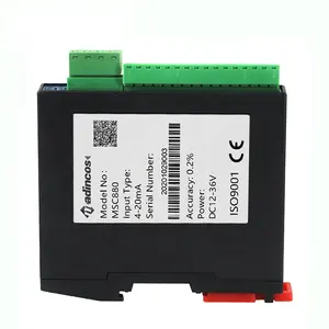 MSC880: convertitore di segnale Modbus RS485 con ingresso temperatura analogico + termocoppia a 8 canali MV + analogico DIN35