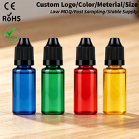 Bouteilles vides en plastique PET/PE de 10 ml, 15 ml, 20 ml, 30 ml, couleur personnalisée, à presser, à sécurité enfant, pour huiles essentielles et gouttes oculaires – Approvisionnement direct usine