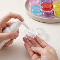 Pot en plastique PS vide pour crème cosmétique, 3ml 5ml, avec logo personnalisé, pot à paillettes, mini pot, échantillon gratuit en gros