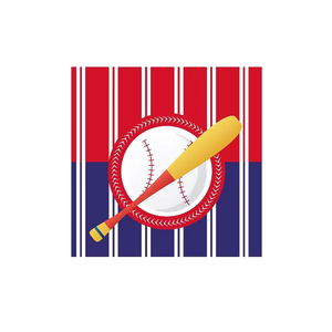 ชุดอุปกรณ์จัดงานวันเกิดธีมเบสบอล DAMAI สีน้ำเงินและสีแดง พร้อมผ้าปูโต๊ะ ป้ายตกแต่ง และที่ประดับเค้กสำหรับงานปาร์ตี้เด็ก - Product Image 6