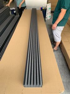 XHDECOR 170*18MM gris bois placage WPC panneau mural revêtement PVC panneau mural avec Film semi-couvrant pour la décoration de la maison - Product Image 2