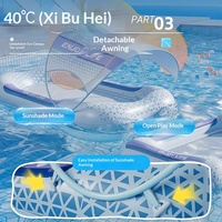 Hamac flottant gonflable pliable en maille pour divertissement aquatique, chaise longue en PVC, vente en gros, produit transfrontalier très demandé, Chine