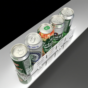 Empujador de estante de botella de bebida con sistema de deslizamiento de rodillo de gestión de autoalimentación de agua de nevera con resorte de plástico de supermercado - Product Image 6