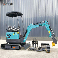 Mini-excavatrice de 1,5 tonne, 1,7 tonne - 2 tonnes, petite excavatrice avec certification EPA CE Euro 5 pour travaux de terrassement
