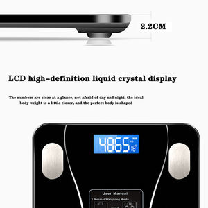 Pèse-personne intelligent avec analyse de la composition corporelle, écran LCD, connectivité Bluetooth, capacité de 180 kg, utilisation domestique - Product Image 2