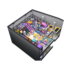 Aire de jeux intérieure à double étage de style urbain, configuration de jeux souples haut de gamme avec fosse à balles pour sites commerciaux à fort trafic - Product Image 2