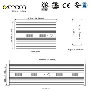 תאורת Brandon תאורה גבוהה הוביל אור 150w חיישן <span class=keywords><strong>200w</strong></span> תאורה מפרץ גבוה ליניארי לבית המלאכה - Product Image 4