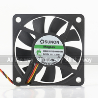 Kipas Pendingin Sunon 5V 24V 48V DC 12V 1.01W AC EC 6010 60X60X10MM 6CM Ultra-tipis Suspensi Magnetik Senyap MB60101V2-0000-G99