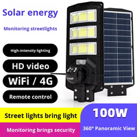 Kamera CCTV Solar, Kamera CCTV 4g Sim Card V380 Pro nirkabel luar ruangan 6MP 8MP 4K IP jaringan Ptz Wifi lampu jalan dengan kamera
