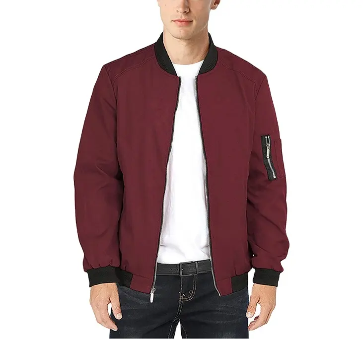 2020 Fashion style casual sports outdoor Baseball collar men bomber jackets with custom logo