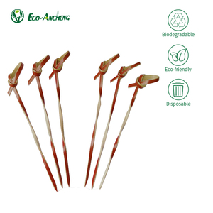 Thân thiện với môi dùng một lần tre tim xiên/vòng xiên/knoted xiên - Product Image 2