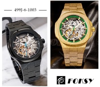 Montre automatique squelette de luxe personnalisée pour hommes, OEM ODM, vente en gros, montre mécanique à bracelet
