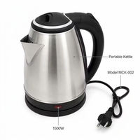 Bouilloire en acier inoxydable de 1500 W pour usage domestique et commercial