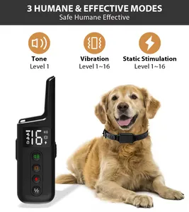 2 Dogs Shock Collar For Large Dog With Remote 1000ft 3 Training Modes Rechargeable IPX7 Waterproof Electric Dog Collar