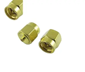 Brass gold-plated SMA Male plug to IPEX /U.FL/UFL Male Connector Straight