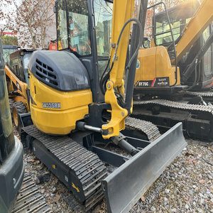 Эксплуатированный гидравлический гусеничный экскаватор Kobelco SK55SRX, 5 5-тонный мини-экскаватор, японский оригинальный, низкие часы, хорошее состояние, резиновые гусеницы - Product Image 2