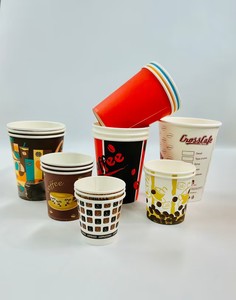 ถ้วยกระดาษคราฟท์แบบใช้แล้วทิ้งพร้อมฝาโดมกาแฟกลับบ้านเป็นมิตรต่อสิ่งแวดล้อม - Product Image 1
