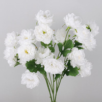 Bouquet de pivoines à 6 têtes, longues tiges, pour décoration de toile de fond de mariage, arrangement de fête, centre de table et décoration intérieure