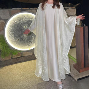 Ly02 Oriente Medio Dubai Sea Island Seda Rhinestone Bata con cuentas Cárdigan de dos piezas Prendas de abrigo Chal - Product Image 4