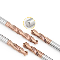 Foret en acier au tungstène à queue droite HRC55 pour outil de perçage CNC haute vitesse, coupe d'acier allié