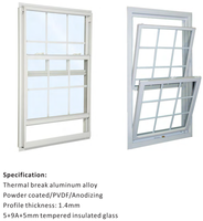 Modernes Minimalistisches Aluminium-Legierungs-Dreh-Kipp-Fenster mit Gehärtetem Glas Schallisolierung Wärmeisolierung Thermische Isolierung