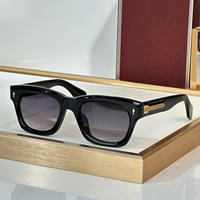 Lunettes de soleil vintage carrées de créateur, monture épaisse en acétate noir, verres dégradés, protection UV, mode, conduite, pêche, style urbain
