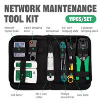 RJ45 RJ11 RJ12 Computer-Netzwerk-Reparatur-Werkzeugset LAN-Kabeltester Drahtschneider Schraubendreher Zange Crimpwerkzeug Wartungs-Set