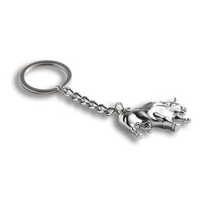 Petit porte-clés en métal argenté personnalisé, motif animal taureau, délicat et raffiné - Product Image 6