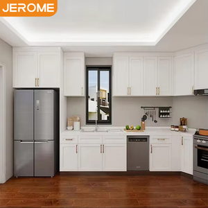 Set Completo di Mobili <span class=keywords><strong>da</strong></span> <span class=keywords><strong>Cucina</strong></span> in Stile Americano, Armadietti Classici di Lusso RTA, Stile Shaker Bianco in Legno - Product Image 2