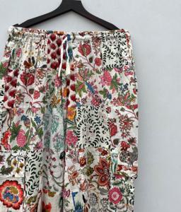 Patchwork Coton Pantalon Cargo Style Hippie Boho Indien Jogger Pyjamas Multipocketed Confortable Streetwear Pour Le Festival D'été - Product Image 2