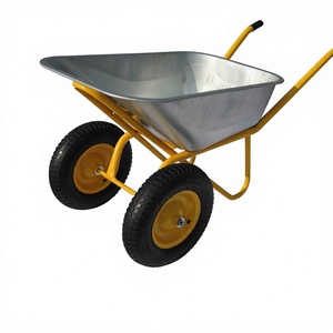 Double <span class=keywords><strong>roues</strong></span> <span class=keywords><strong>brouette</strong></span> de jardin 90 litres WB6418HS - Product Image 1
