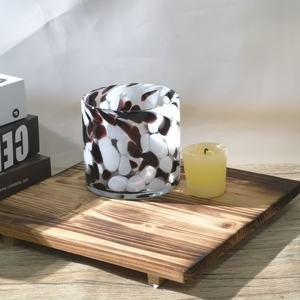 Custom קונפטי שחור ולבן קטן צבעוני קריסטל זכוכית הוריקן tealight פמוטים בתפזורת - Product Image 3