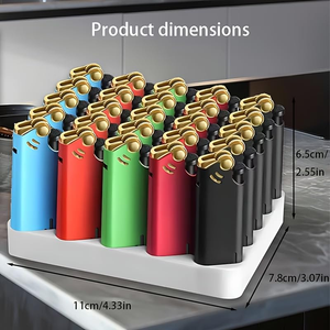 Encendedor de Metal con Logotipo Personalizado, Encendedor de Butano Recargable con Impresión Láser, Venta al por Mayor para Uso Promocional - Product Image 3