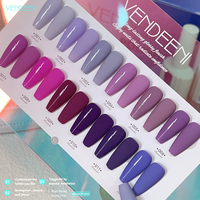 Vendeeni OEM/ODM Marque Privée Conception Gratuite Vernis à Ongles Gel UV pour Salon 12 Couleurs Collection Bio