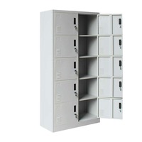 Casier en acier à dix portes personnalisé en usine, casier de vestiaire en métal pour salle de sport, casier à vêtements de sport