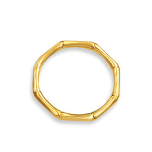 Bamboo Joint <b>Titanium</b> Steel <b>Ring</b> For Women Gold Color Geometric Shape Fashion Jewelry Gift Occasion - Product Image 5