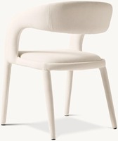 Fauteuil américain léger de luxe Fauteuil de salle à manger simple en bois massif Coffee Shop Hotel Restaurant Furniture