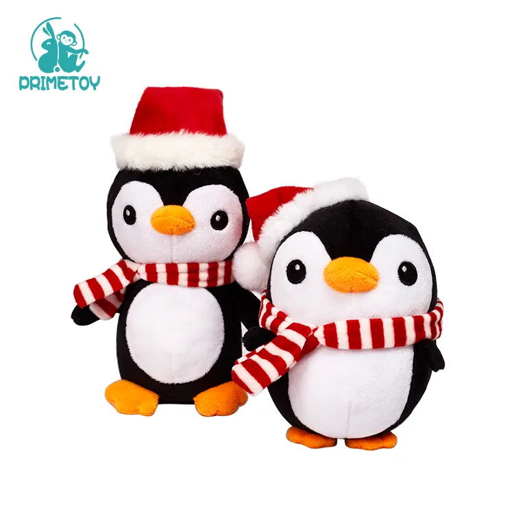 Muñeco de peluche personalizado de alta calidad, animal de Navidad, pingüino