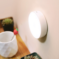 Veilleuse Led avec capteur de mouvement rond sans fil, lampe de nuit Intelligent, Rechargeable, à Induction, corps humain, pour enfants