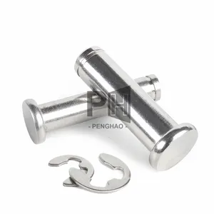 Perno di sicurezza M4 M5 M6 <span class=keywords><strong>M8</strong></span> M10M12 perno in <span class=keywords><strong>acciaio</strong></span> inossidabile 304 perno cilindrico di posizionamento scanalato a testa piatta con anello di sicurezza - Product Image 1