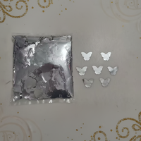 Canon à confettis jetable en papier biodégradable, résistant aux flammes, en forme d'étoile papillon blanche, pour les fêtes de remise de diplômes, d'anniversaire, de mariage, du Nouvel An
