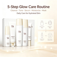 Ensemble de soins hydratants pour la peau au riz, vitamine C, acide hyaluronique, essence fermentée pour les peaux fragiles et sensibles