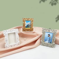 Cadre photo rond, petit cadre vintage en résine, cadre rond mignon pour l'affichage de photos, décoration de table ou murale